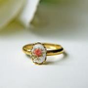 Victorian Rose. Vintage Gold Ring